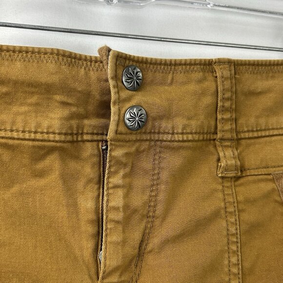 Athleta Womens 8P Skirt Rust Orange Straight Cotton Stretch Flap Pockets Casual - Picture 9 of 10